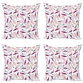 thumbnail image 1 of Ambesonne Romantic Throw Pillow Cover 4 Pack, Wing Feathers Wing Art, 20", Pink Purple, 1 of 7