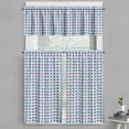 thumbnail image 1 of Ambesonne Romantic Valance & Curtain, Bohemian Heart Shapes, 55"x24", Pale Blue Ruby White, 1 of 6