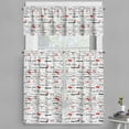 thumbnail image 1 of Ambesonne Romantic Valance & Curtain, Romance Couple Love, 55"x24", Vermilion Black White, 1 of 6