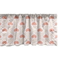 thumbnail image 1 of Ambesonne Romantic Valance Pack of 2, Pastel Heart and Dandelion, 54"X12", Salmon Pale Pink, 1 of 5