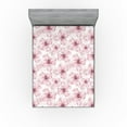 thumbnail image 1 of Ambesonne Romantic Vibes Fitted Sheet, Aquarelle Flowers, Queen Size, Pale Pink Dried Rose, 1 of 5