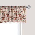 thumbnail image 1 of Ambesonne Romantic Window Valance, Medieval Valentine Themed, 54" X 18", Eggshell Caramel and Ruby, 1 of 3