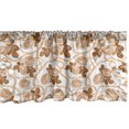 thumbnail image 1 of Ambesonne Romantic Window Valance, Monotone Budding Roses, 42" x 18", Pastel Brown Caramel, 1 of 2