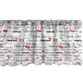 thumbnail image 1 of Ambesonne Romantic Window Valance, Romance Couple Love, 54" X 12", Vermilion Black White, 1 of 3