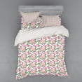 thumbnail image 1 of Ambesonne Rose Bedding Set 4 Pcs, Pastel Blooms Summer Garden, Queen, Coral and Multicolor, 1 of 3