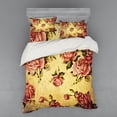 thumbnail image 1 of Ambesonne Rose Bedding Set 4 Pcs, Victorian Style Pattern, Queen, Cream Pink Green, 1 of 3