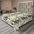thumbnail image 1 of Ambesonne Rose Flat Bedding Sheet Soft Top Sheet, English Garden Watercolor Art, King, Grey Yellow and Dried Rose, 1 of 1