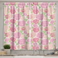 thumbnail image 1 of Ambesonne Rose Kitchen Curtains, Romantic Flowers Polka Dots, 55"x45", Pink Pale Peach, 1 of 1