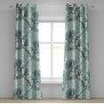 thumbnail image 1 of Ambesonne Rose Pattern Grommet Curtain, Bohemian Forest Print, 50"x96", Almond Green Seafoam, 1 of 1