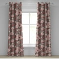 thumbnail image 1 of Ambesonne Rose Pattern Grommet Curtain, Boho Autumnal Flowers, 50"x120", Pale Pink Cinnamon Blush, 1 of 1