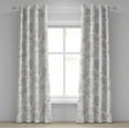 thumbnail image 1 of Ambesonne Rose Pattern Grommet Curtain, Flowers Boho Leaves, 50"x72", Blue Grey Champagne, 1 of 1