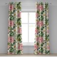 thumbnail image 1 of Ambesonne Rose Pattern Grommet Curtain, Romantic Botany Print, 50"x72", Olive Green Coral White, 1 of 1