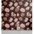 thumbnail image 1 of Ambesonne Rose Peel & Stick Wallpaper for Home, Leaves Farmhouse Flowers Print, 13"x36", Maroon Pink Caramel, 1 of 5