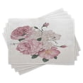 thumbnail image 1 of Ambesonne Rose Place Mats Set of 4, Old Roses Corsage Grunge, Standard Size, Beige Rose Green, 1 of 4