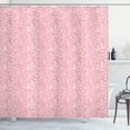 thumbnail image 1 of Ambesonne Rose Shower Curtain, Abstract Swirl Line Blooms, 69"Wx75"L, Pale Pink and Off White, 1 of 4