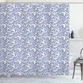 thumbnail image 1 of Ambesonne Rose Shower Curtain, Monochrome Romantic Petals, 69"Wx70"L, Dark Violet Ceil Blue, 1 of 5