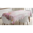 thumbnail image 1 of Ambesonne Rose Tablecloth Rectangular Table Cover, Blossoming Spring Tree, 60"x84", Rose Yellow and Green, 1 of 4