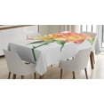 thumbnail image 1 of Ambesonne Rose Tablecloth Rectangular Table Cover, Lively Petals Botany Art, 52"x70", Green Orange Coral, 1 of 4