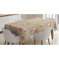 thumbnail image 1 of Ambesonne Rose Tablecloth Rectangular Table Cover, Vintage Rose Bunches Dots, 60"x90", Multicolor, 1 of 4