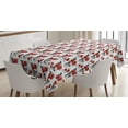 thumbnail image 1 of Ambesonne Rose Tablecloth Rectangular Table Cover, Watercolor Gothic, 60"x84", Vermilion Black Green, 1 of 4