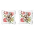 thumbnail image 1 of Ambesonne Rose Throw Pillow Cover 2 Pack, Tender Bloom Skull, 18", Multicolor, 1 of 5