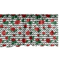 thumbnail image 1 of Ambesonne Rose Window Valance, Romantic Roses in Full Blossom on Monochrome Chevron Zig Zag Stripes, Curtain Valance for Kitchen Bedroom Decor with Rod Pocket, 54" X 12", Jade Green Vermilion, 1 of 3