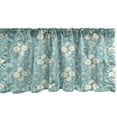 thumbnail image 1 of Ambesonne Rose Window Valance, Swirling Leaf Stems Wreath, 54" X 18", Off White and Pale Teal, 1 of 3