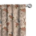 thumbnail image 1 of Ambesonne Roses 4-Panel Curtains, Vintage Pastel Dreamcatcher, 56"x84", Rust Mustard, 1 of 4