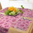 thumbnail image 1 of Ambesonne Roses Table Runner & Placemats, Pink Tones Monochrome Flowers, Placemat 4 pcs + Runner 16"x72", Pink Raspberry, 1 of 2