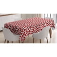 thumbnail image 1 of Ambesonne Roses Tablecloth Rectangular Table Cover, Romantic Valentines Day Flora, 52"x70", Vermilion White, 1 of 4