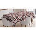 thumbnail image 1 of Ambesonne Roses Tablecloth Rectangular Table Cover, Valentines Day Petal and Buds, 60"x84", Vermilion Emerald White, 1 of 4