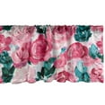 thumbnail image 1 of Ambesonne Roses Window Valance with Rod Pocket, Avant Garde Roses Blooming, 54" x 12", Magenta Forest Green Rose, 1 of 1