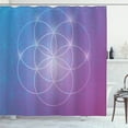 thumbnail image 1 of Ambesonne Round Forms Shower Curtain, Round Forms, 69"Wx84"L, Blue and Purple, 1 of 5
