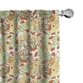 thumbnail image 1 of Ambesonne Rowan Window Curtains, Rural Plants Wilderness, Each 28" W x 63" L, Green Orange Yellow, 1 of 5