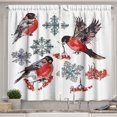 thumbnail image 1 of Ambesonne Rowan Kitchen Curtains, Christmas Composition Art, 55"x39", Scarlet Grey Black, 1 of 3