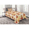 thumbnail image 1 of Ambesonne Rowan Quilted Bedspread Set 2 Pcs, Romantic Fall Season Tile, Twin Size, Orange Red Peach, 1 of 3