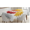 thumbnail image 1 of Ambesonne Rowan Tablecloth Rectangular Table Cover, Rural Berries in Fall, 60"x84", Dark Orange Yellow Red, 1 of 4
