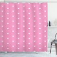 thumbnail image 1 of Ambesonne Royal Shower Curtain, Oversimplified Crowns Pattern, 69"Wx70"L, Soft Pink White and Grey, 1 of 4
