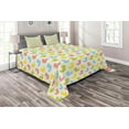 thumbnail image 1 of Ambesonne Rubber Duck Quilted Coverlet 3 Pcs, Colorful Art, King Size, Yellow Green, 1 of 2