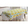 thumbnail image 1 of Ambesonne Rubber Duck Tablecloth Rectangular Table Cover, Blue Stripes, 52"x70", White, 1 of 4