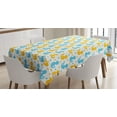 thumbnail image 1 of Ambesonne Rubber Duck Tablecloth Rectangular Table Cover, Hearts Print, 60"x84", Yellow Blue, 1 of 4