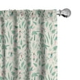 thumbnail image 1 of Ambesonne Rural Window Curtains, Vietnamese People in Farm, Each 28" W x 63" L, Seafoam Rose Ivory, 1 of 3