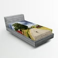 thumbnail image 1 of Ambesonne Rural Fitted Sheet, Barn and Tractor on Side, Twin Size, Multicolor, 1 of 3