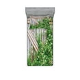 thumbnail image 1 of Ambesonne Rural Fitted Sheet & Pillow Sham Set, Summer Themed Backyard Image, Twin, Pale Brown and Green, 1 of 2