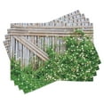 thumbnail image 1 of Ambesonne Rural Place Mats Set of 4, Summer Themed Backyard Image, Standard Size, Pale Brown and Green, 1 of 6