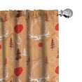 thumbnail image 1 of Ambesonne Rustic 4-Panel Curtains, Antler Sun and Mountain Art, 56"x84", Dark Peach and Multicolor, 1 of 1