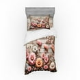 thumbnail image 1 of Ambesonne Rustic Bedding Set 3 Pcs, Cottagecore Meadow Flowers, Twin, Pink Salmon and Pale Taupe, 1 of 2