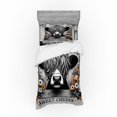 thumbnail image 1 of Ambesonne Rustic Bedding Set 3 Pcs, Vintage Farmhouse Cow Cheeks, Twin, Grey Black and Orange, 1 of 2
