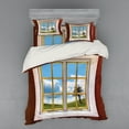thumbnail image 1 of Ambesonne Rustic Bedding Set 4 Pcs, Meadow Grass Countryside, Queen, Multicolor, 1 of 2