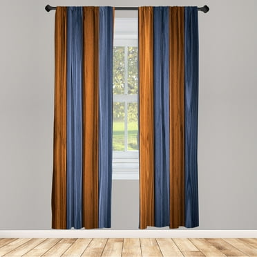 Ambesonne Rustic Curtains, Vertical Cottagecore Artwork, Pair of 28"x84", Apricot